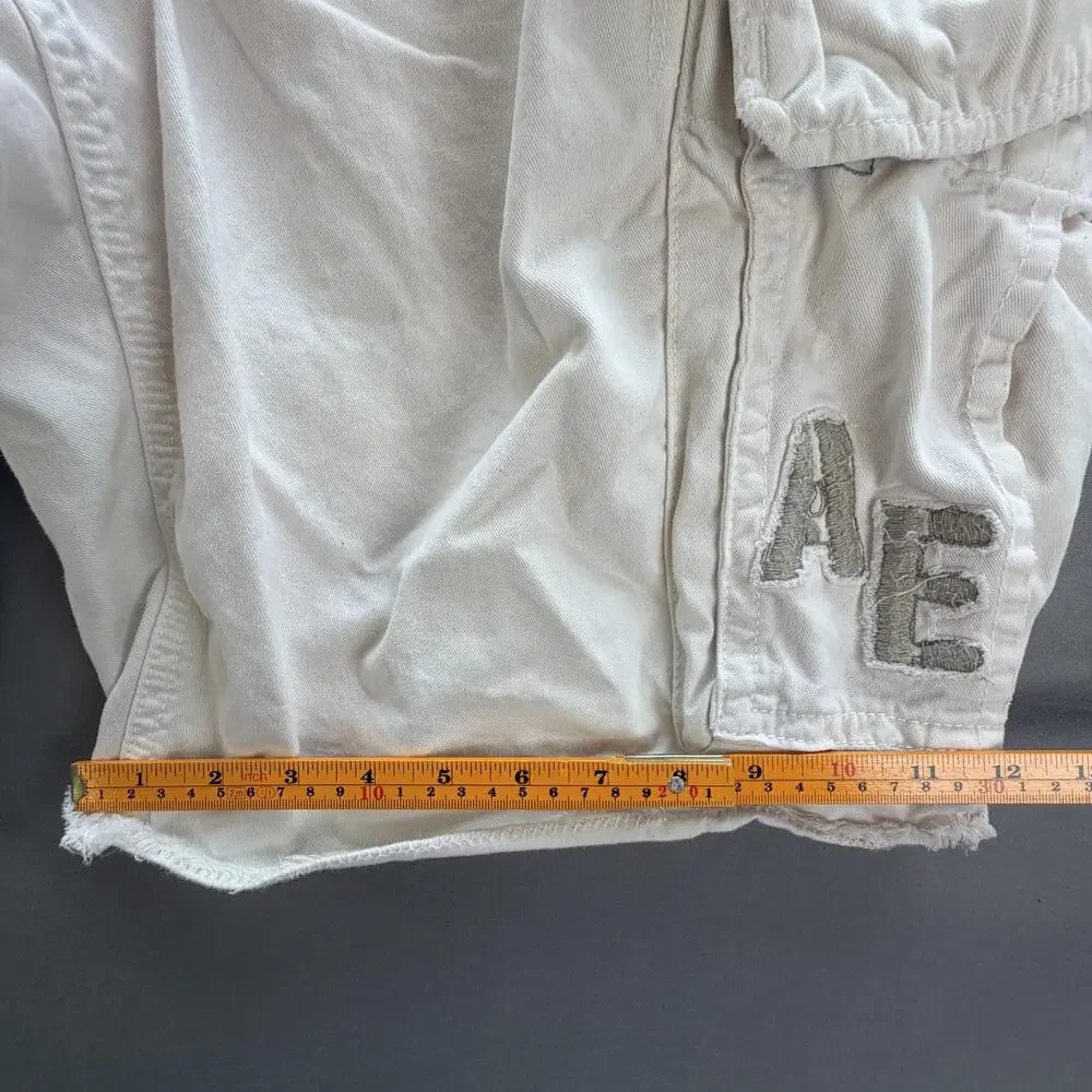 American Eagle Outfitters Cargo Shorts Mens 38 Beige 11 Inseam Longer Length